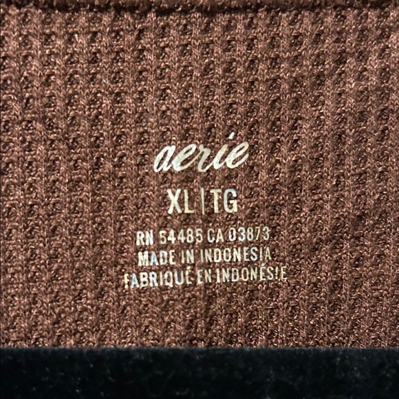 Aerie Chocolate Brown Knit Top - Picture 2 of 3